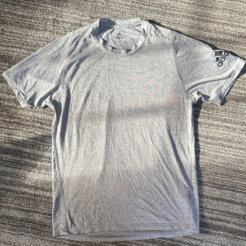 Adidas Men's Heather Gray Short Sleeve Tee